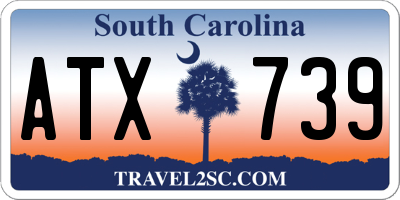 SC license plate ATX739