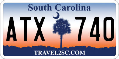 SC license plate ATX740