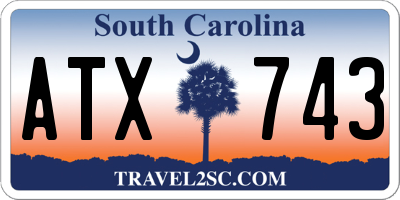 SC license plate ATX743