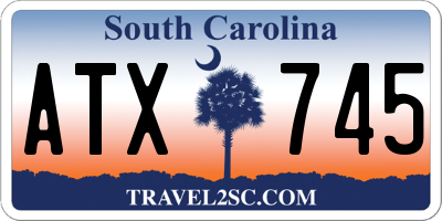 SC license plate ATX745