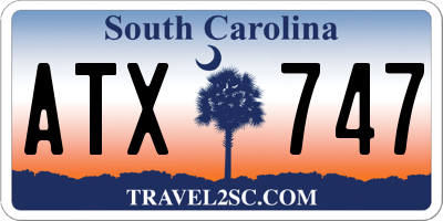 SC license plate ATX747