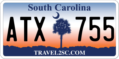 SC license plate ATX755