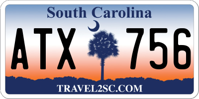 SC license plate ATX756