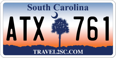 SC license plate ATX761