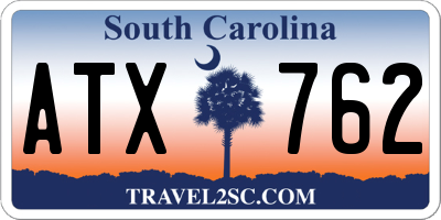 SC license plate ATX762