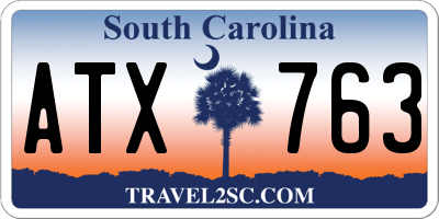 SC license plate ATX763