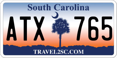 SC license plate ATX765