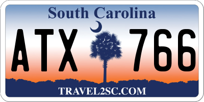 SC license plate ATX766