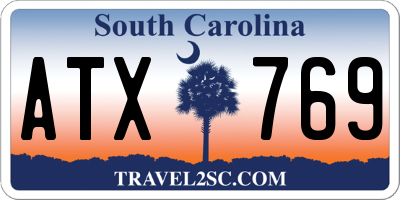SC license plate ATX769