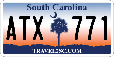 SC license plate ATX771