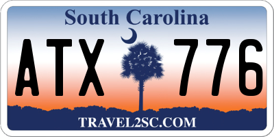 SC license plate ATX776