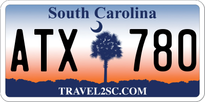 SC license plate ATX780