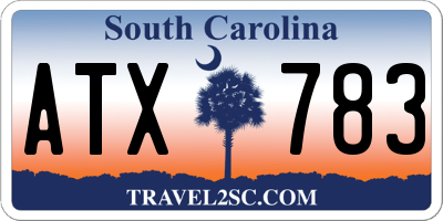 SC license plate ATX783