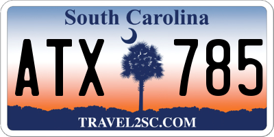 SC license plate ATX785