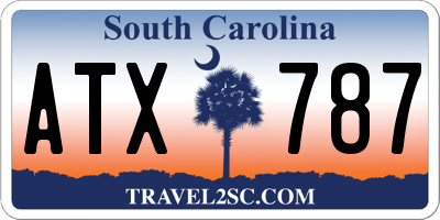 SC license plate ATX787