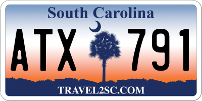 SC license plate ATX791
