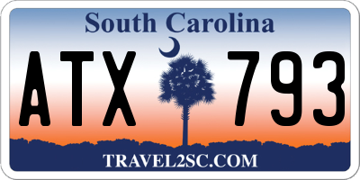 SC license plate ATX793