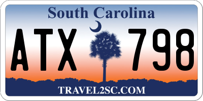 SC license plate ATX798