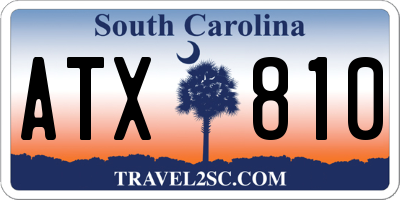 SC license plate ATX810