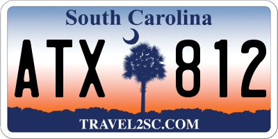 SC license plate ATX812