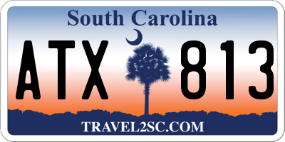 SC license plate ATX813