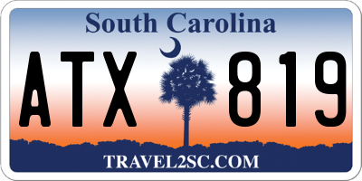 SC license plate ATX819