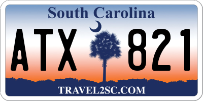 SC license plate ATX821