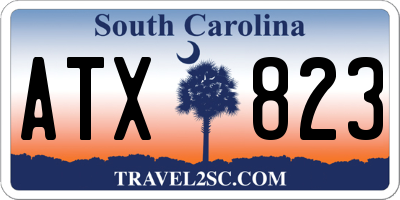 SC license plate ATX823