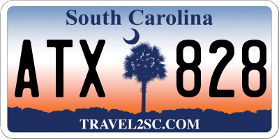 SC license plate ATX828