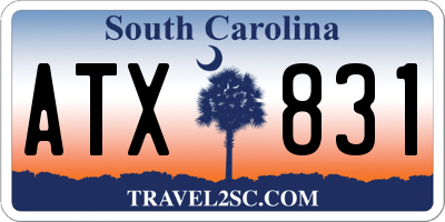 SC license plate ATX831