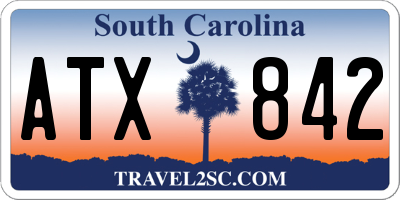 SC license plate ATX842
