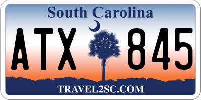 SC license plate ATX845
