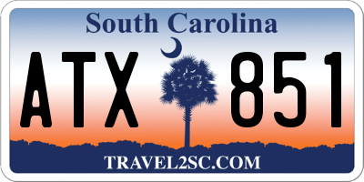 SC license plate ATX851