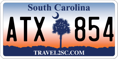 SC license plate ATX854