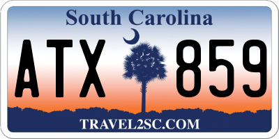 SC license plate ATX859