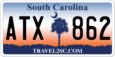SC license plate ATX862
