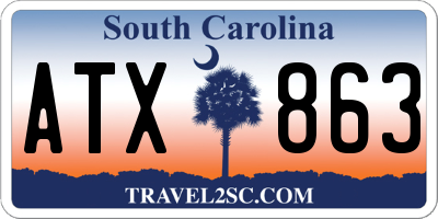 SC license plate ATX863