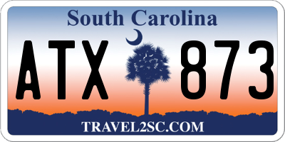 SC license plate ATX873