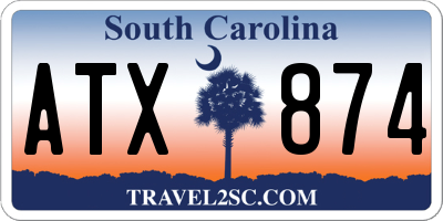 SC license plate ATX874
