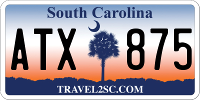SC license plate ATX875