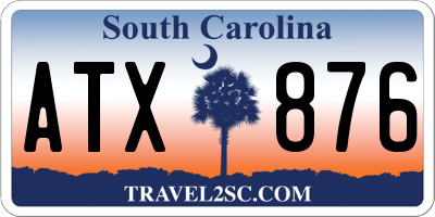 SC license plate ATX876