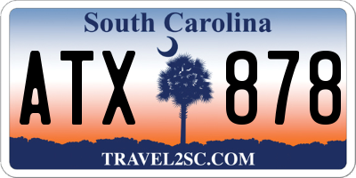 SC license plate ATX878