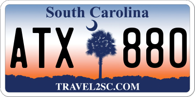 SC license plate ATX880