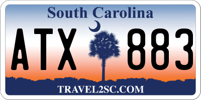 SC license plate ATX883