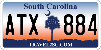 SC license plate ATX884