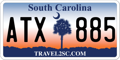 SC license plate ATX885