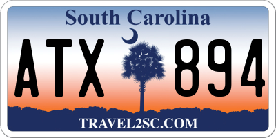 SC license plate ATX894