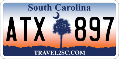 SC license plate ATX897
