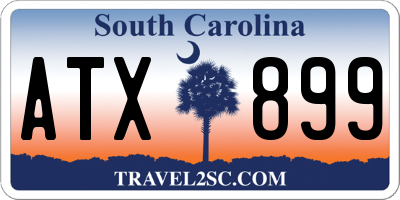 SC license plate ATX899