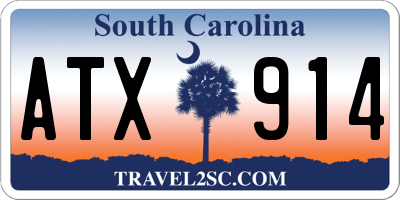 SC license plate ATX914